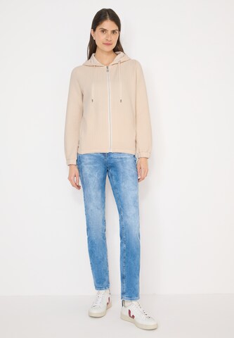 CECIL Zip-Up Hoodie in Beige