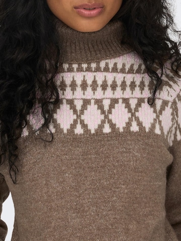 ONLY Sweater 'MATHILDA' in Brown