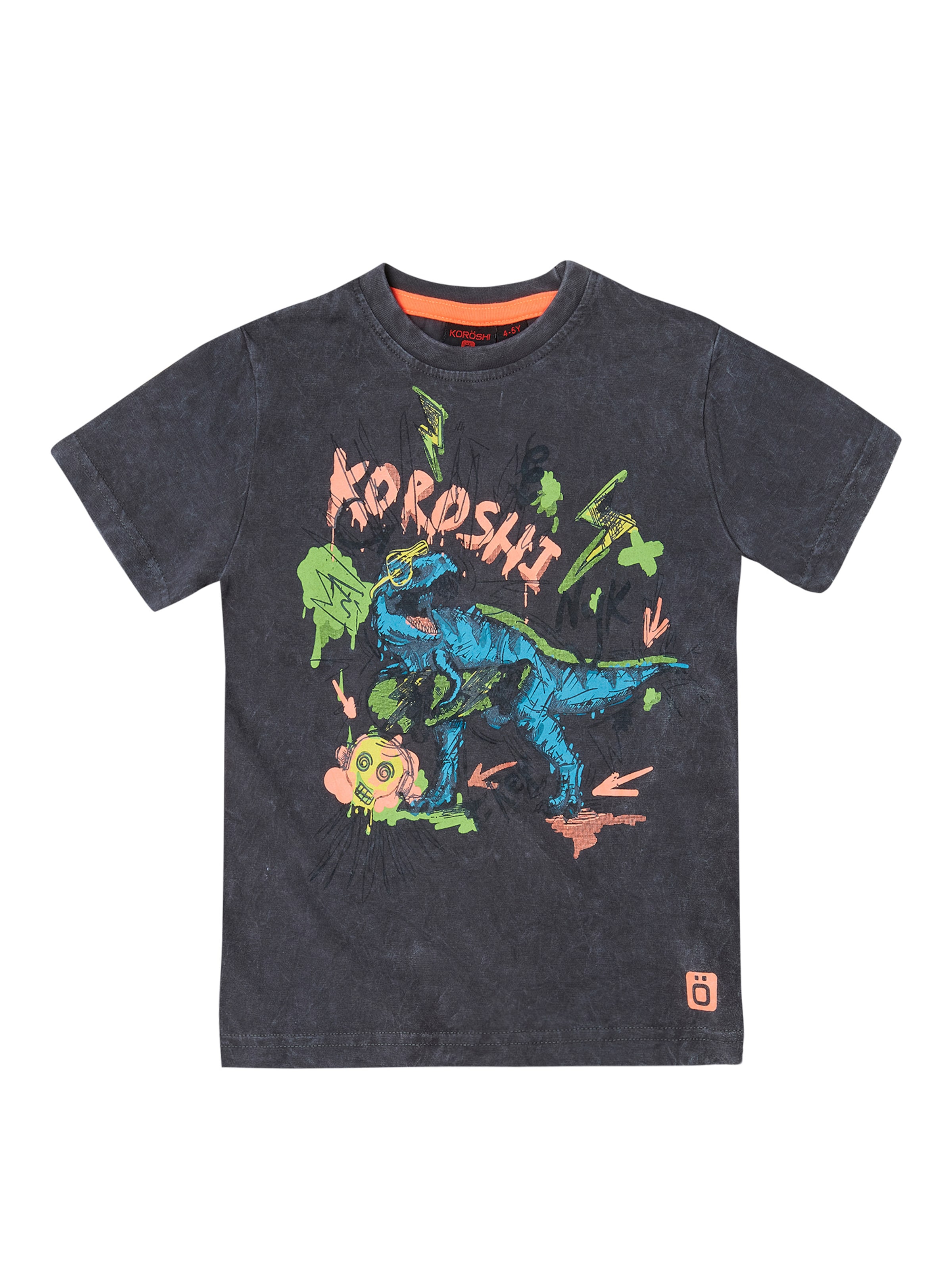 KOROSHI T-shirt i grå: framsida