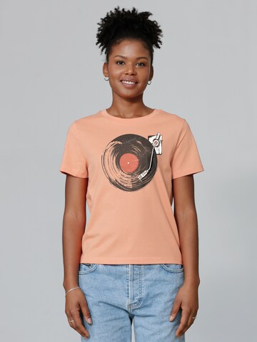 T-shirt Watapparel en orange : devant