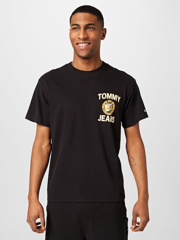 Tommy Jeans T-Shirt 'Luxe' in Schwarz: predná strana