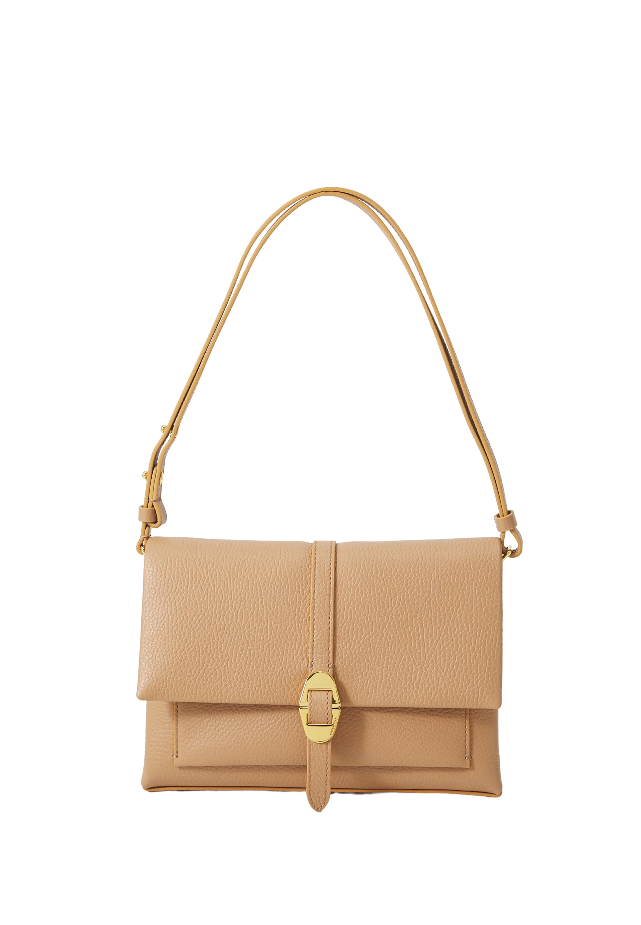 Sac bandoulière 'Dorian' Coccinelle en beige : devant