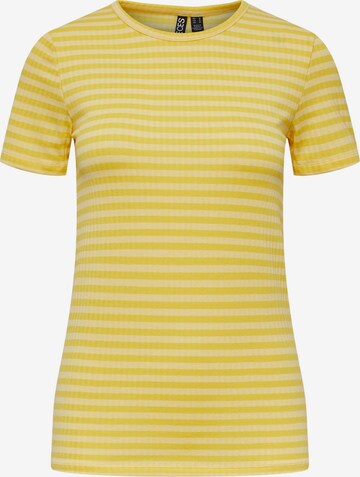 T-shirt 'Laya' PIECES en jaune : devant