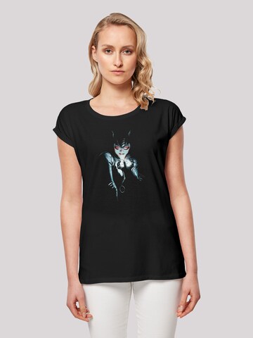 F4NT4STIC Shirt 'DC Comics Batman Alex Ross Catwoman' in Zwart: voorkant