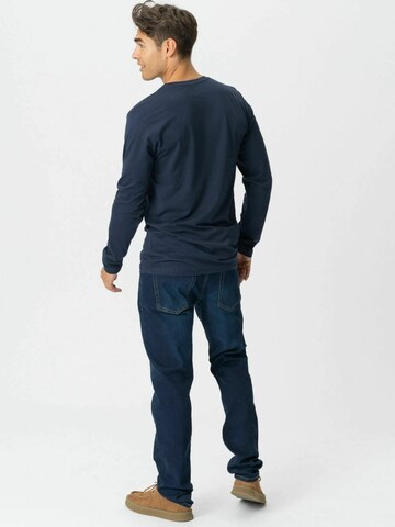 Coupe regular Chemise ' Basic Long ' TEESHOPPEN en bleu