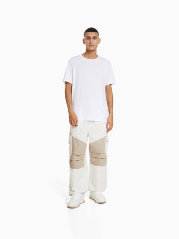 Bershka Loosefit Hose in Beige