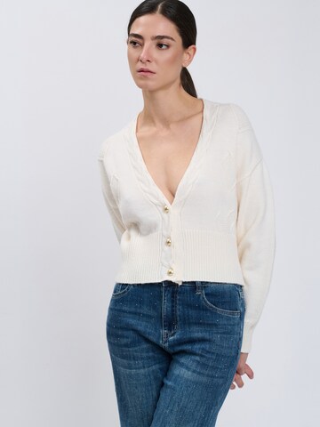 Influencer Knit Cardigan in White