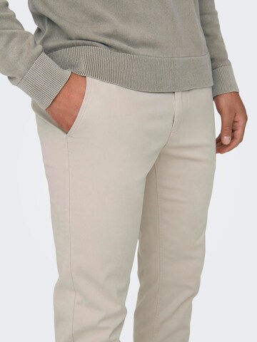 Slimfit Pantaloni chino 'MARK LUCA LIFE' di Only & Sons in beige