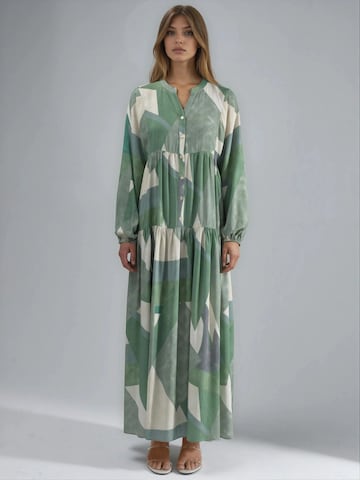 Hiccup Shirt Dress in Green