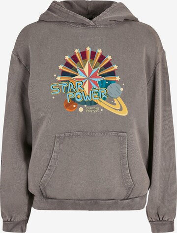 ABSOLUTE CULT Sweatshirt 'Captain Marvel - Movie Star Power' in Grey: front