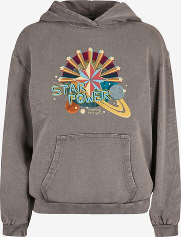 Sweat-shirt 'Captain Marvel - Movie Star Power' ABSOLUTE CULT en gris : devant