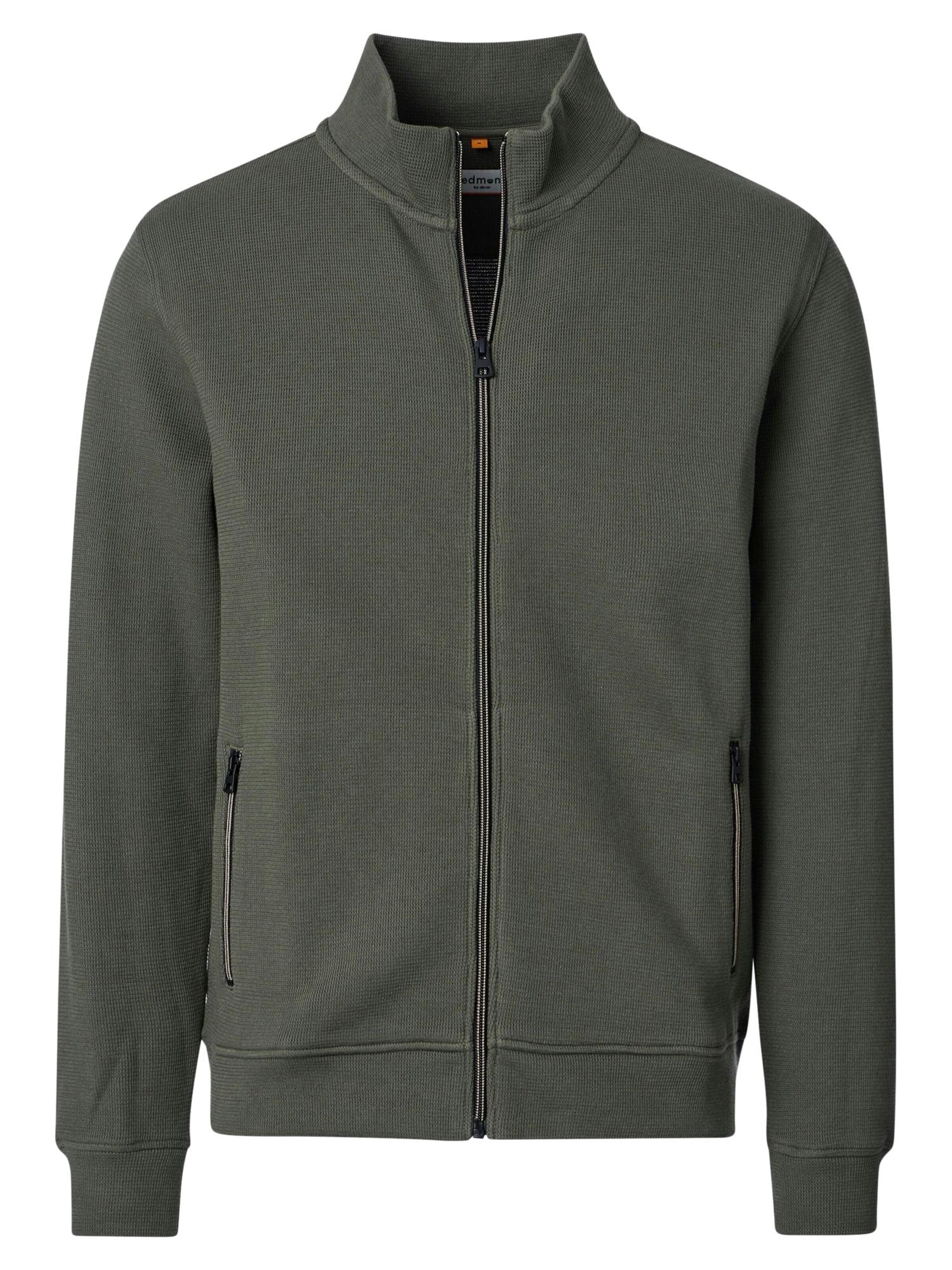 redmond Zip-Up Hoodie 'Basic' in Green: front