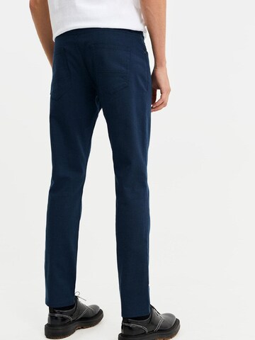 WE Fashion Slimfit Hose in Blau