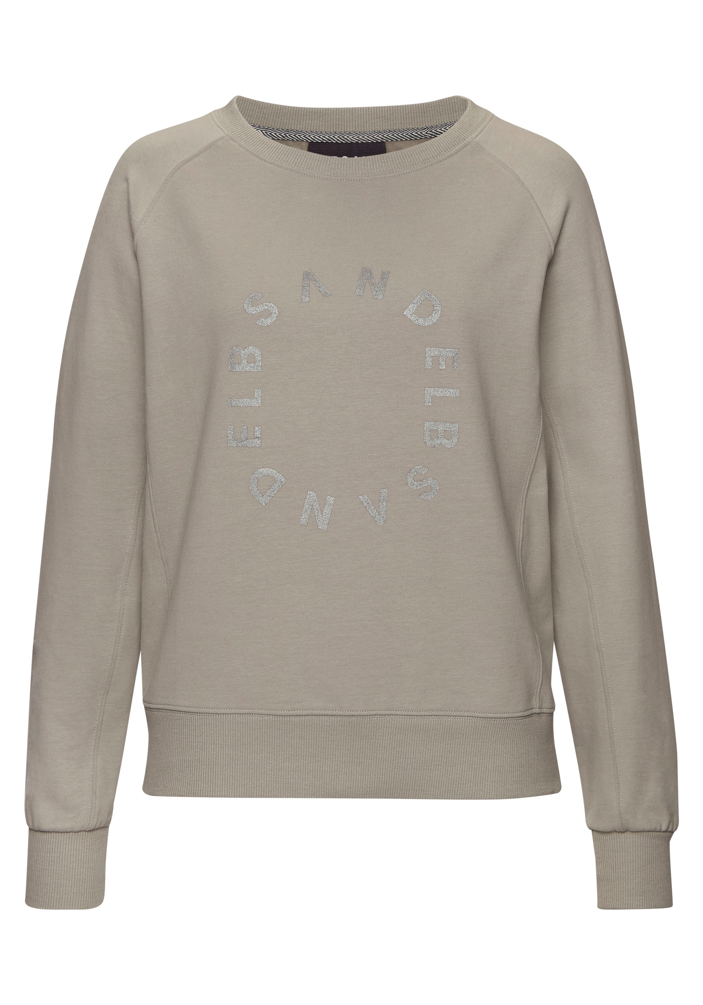 Sweat-shirt Elbsand en gris : devant