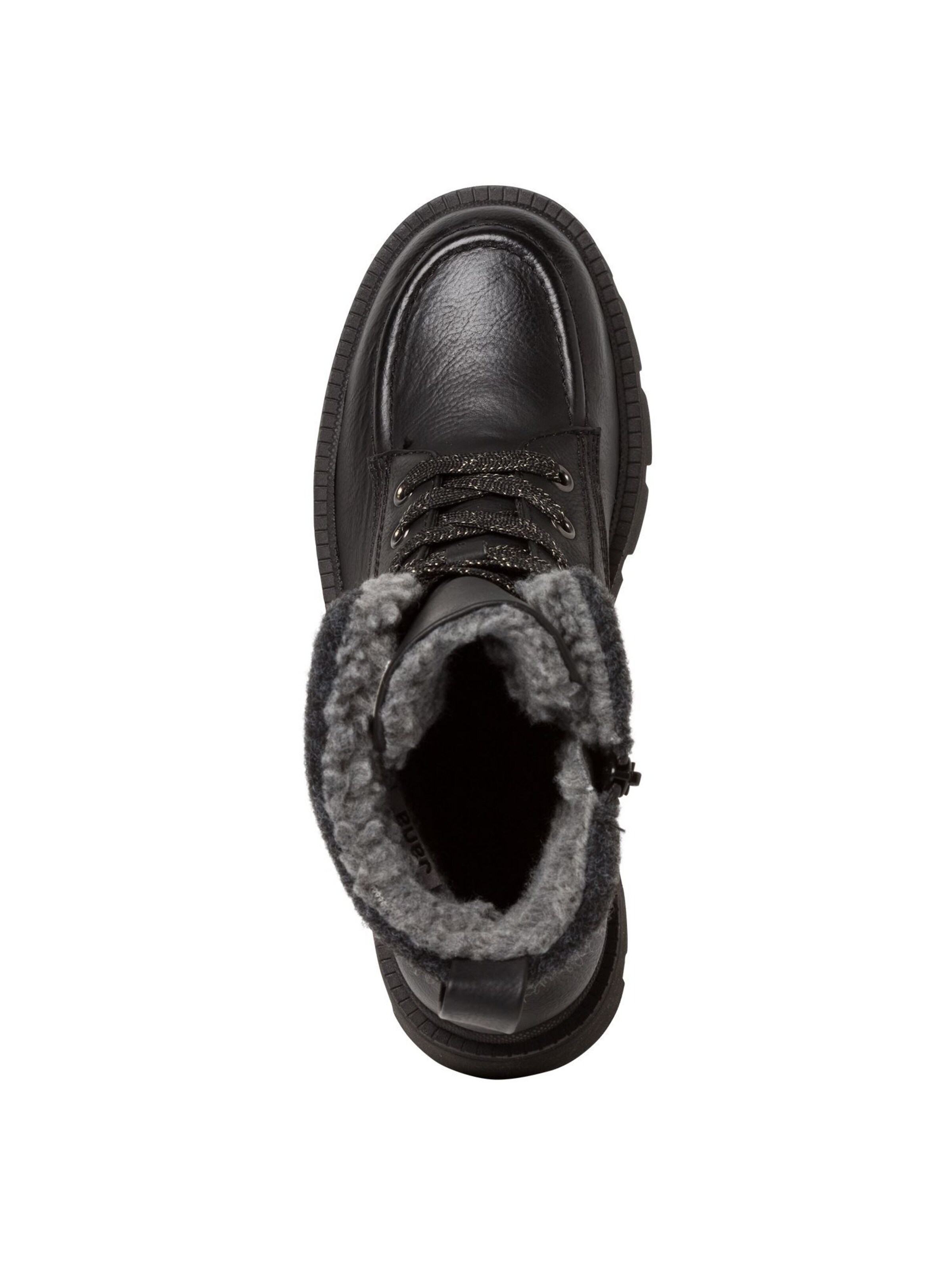 JANA Schnürstiefelette in Schwarz