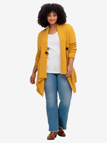 SHEEGO Knit Cardigan in Yellow