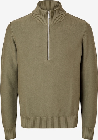 Pull-over 'SLHAxel' SELECTED en vert : devant