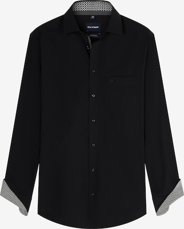OLYMP Button Up Shirt in Black: front