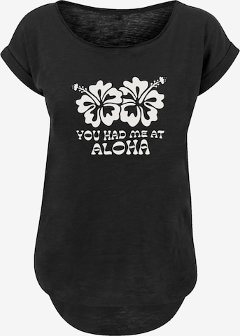 T-shirt 'You Had Me At Aloha' F4NT4STIC en noir : devant