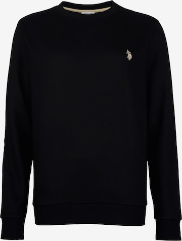 Felpa di U.S. POLO ASSN. in nero: frontale