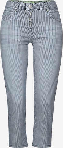 CECIL Slimfit Kalhoty – modrá: přední strana