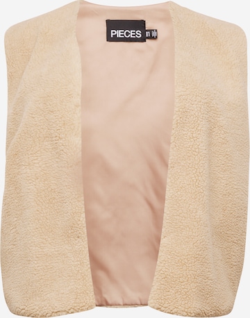 PIECES Curve Vest 'FIA' i beige: forside