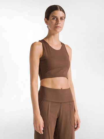 T-shirt DEHA en marron : devant