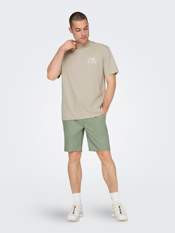 Only & Sons Regular Shorts 'LINUS' in Grün