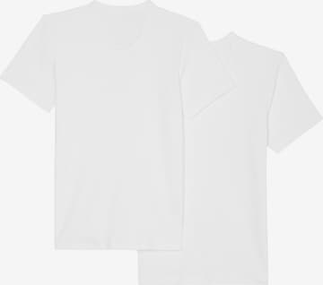 T-Shirt ' Iconic Rib ' Marc O'Polo en blanc : devant