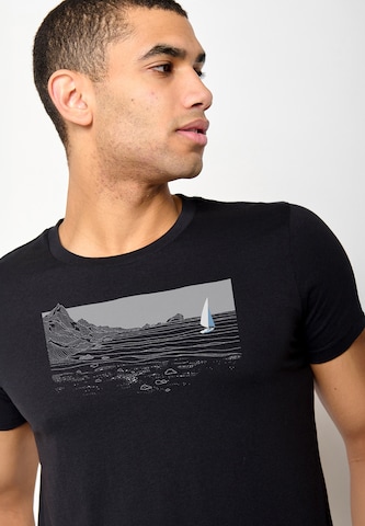 Maglietta 'Nature Cliffsail' di GREENBOMB in nero