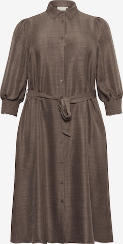 KAFFE CURVE Shirt dress 'Ellinor' in Grey: front