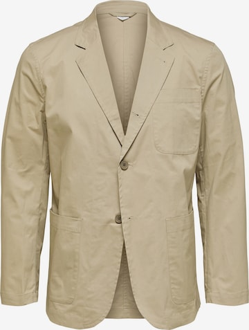 Coupe regular Veste de costume 'Loik' SELECTED HOMME en beige : devant