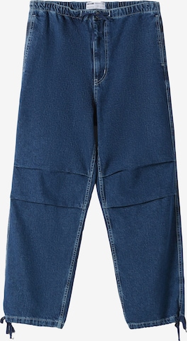 Bershka Wide leg Jeans in Blauw: voorkant