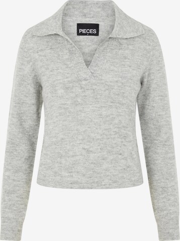 PIECES Sweater 'Flavia' in Grey: front