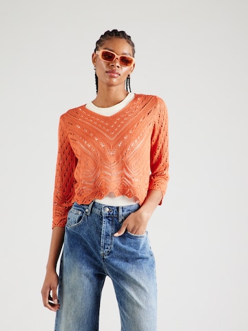 JDY Sweater 'NEW SUN' in Orange: front