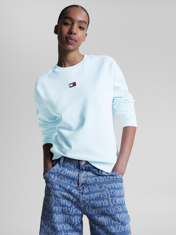 Sweat-shirt Tommy Jeans en bleu : devant