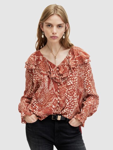 AllSaints Bluse 'PHOEBE WAIMEA' (GRS) in Rot: Vorderseite