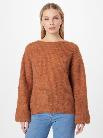 PULZ Jeans Pullover 'IRIS' in Braun: predná strana