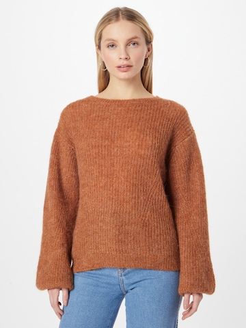 PULZ Jeans Pullover 'IRIS' i brun: forside