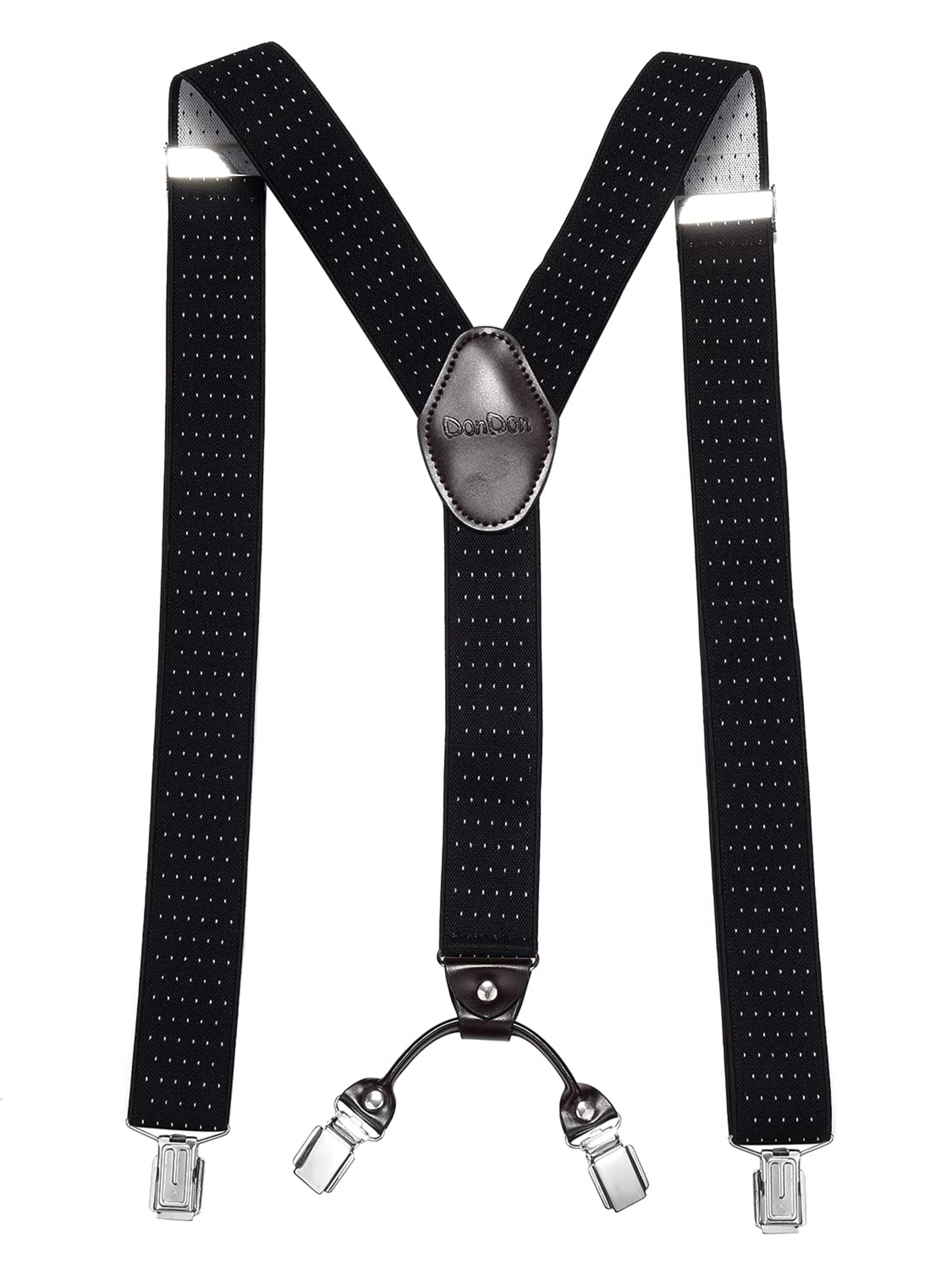 DonDon Suspenders in XS-XL in mottled white, Item view