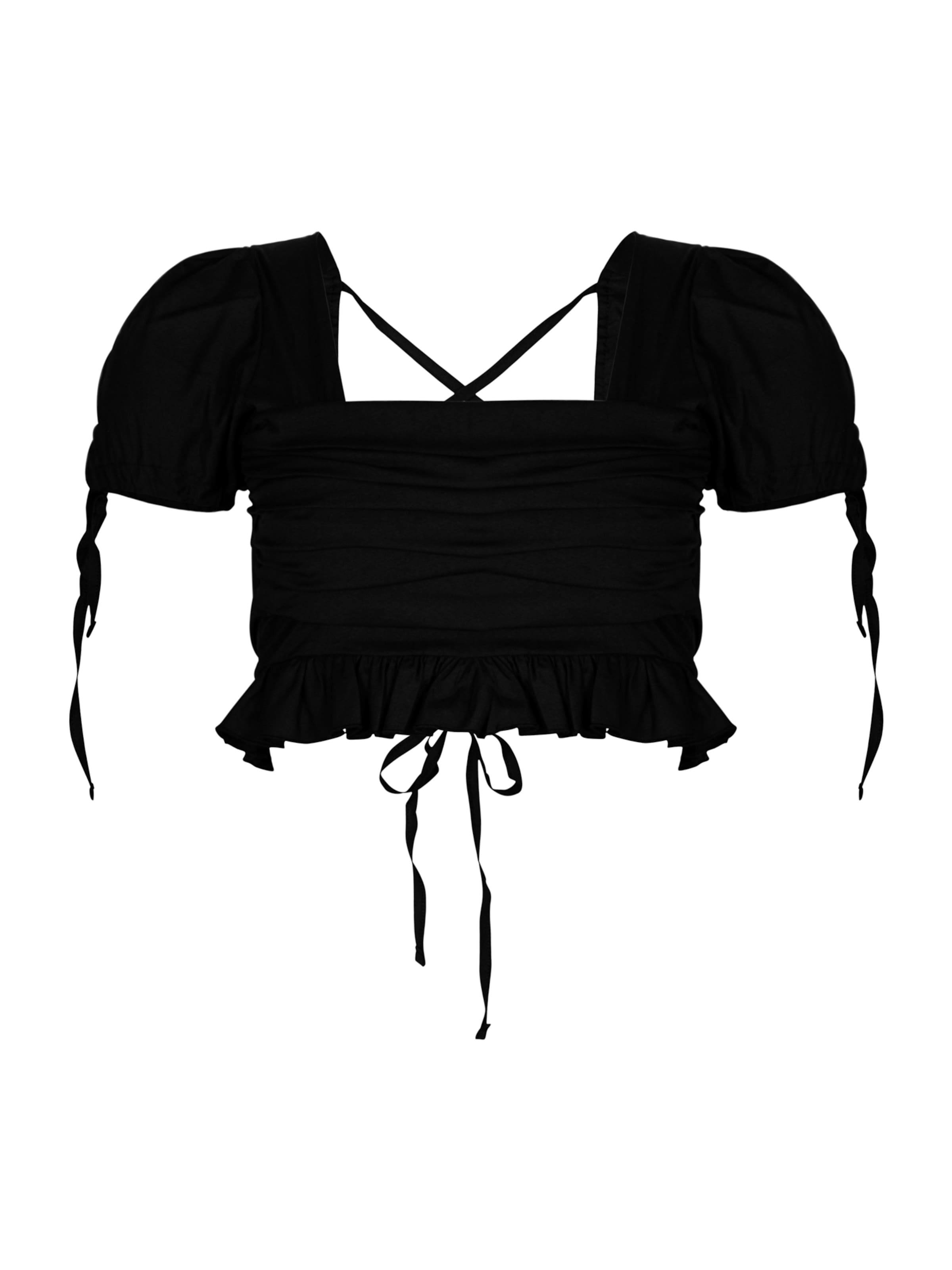 OW Collection Μπλούζα 'BLANCE ' σε μαύρο: μπροστά