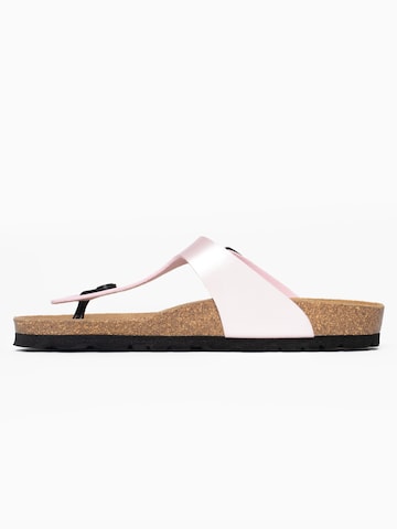 Bayton T-Bar Sandals in Pink