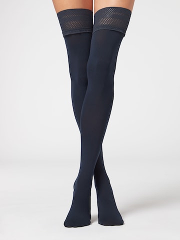 CALZEDONIA Fine Stockings in Blue: front