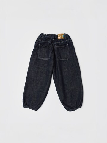 Maru + Bo Wide leg Jeans 'EMBROIDERED BALLOON' in Blue