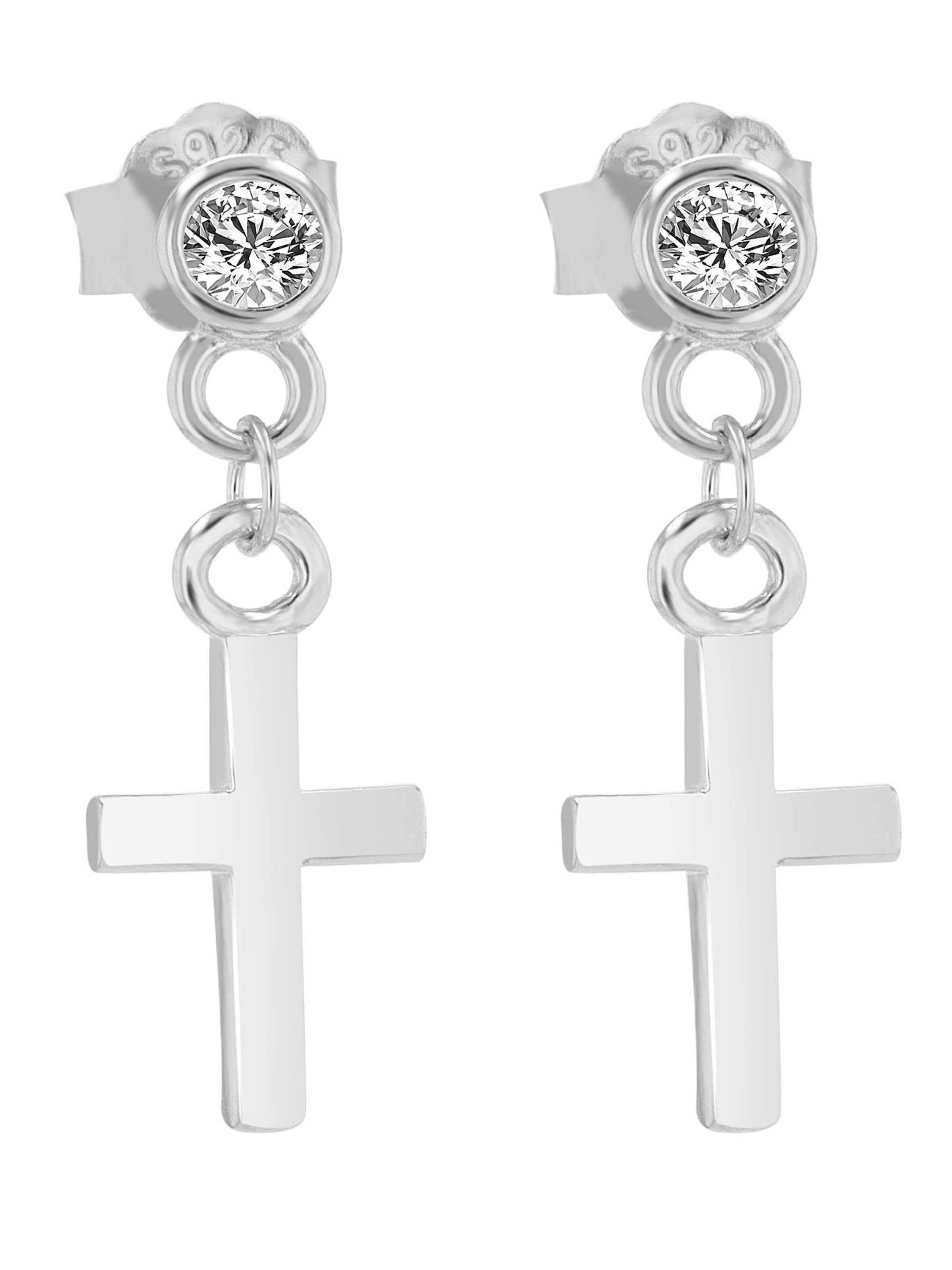 Akzent Ohrringe 'Christmar, 925 Sterlingsilber, langlebig'‌‌‌‌‌‌‌‌ in Silber: Vorderseite
