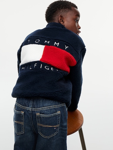 TOMMY HILFIGER Fleece jas in Blauw