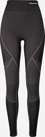 Hummel Skinny Sportovní kalhoty 'Mila' – černá: přední strana