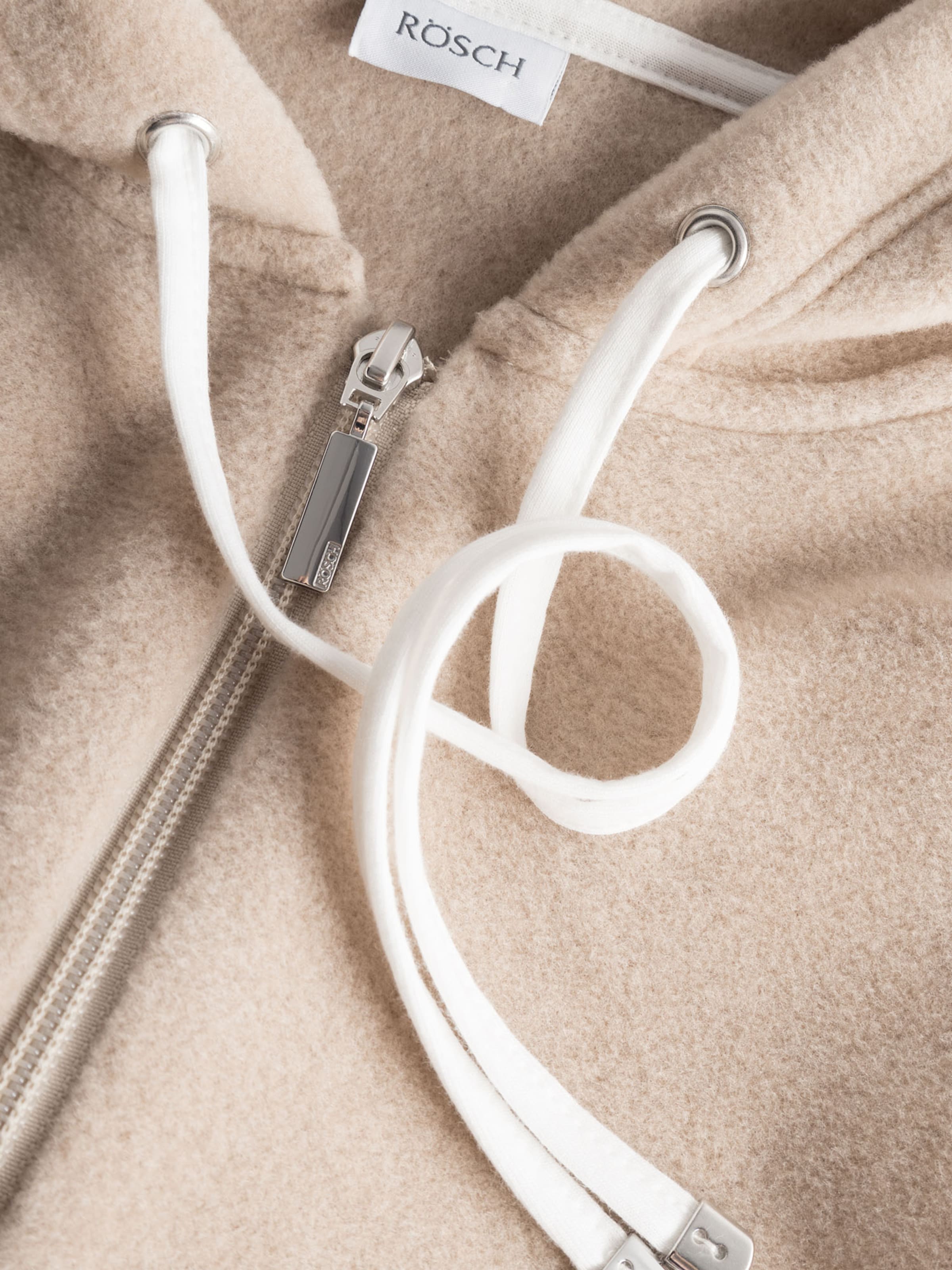 Rösch Pajama ' Fleece Hoodie ' in Beige