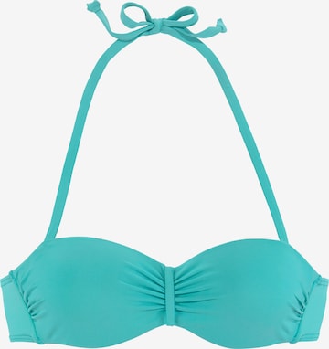 VENICE BEACH Bandeau Bikini top in Blue: front