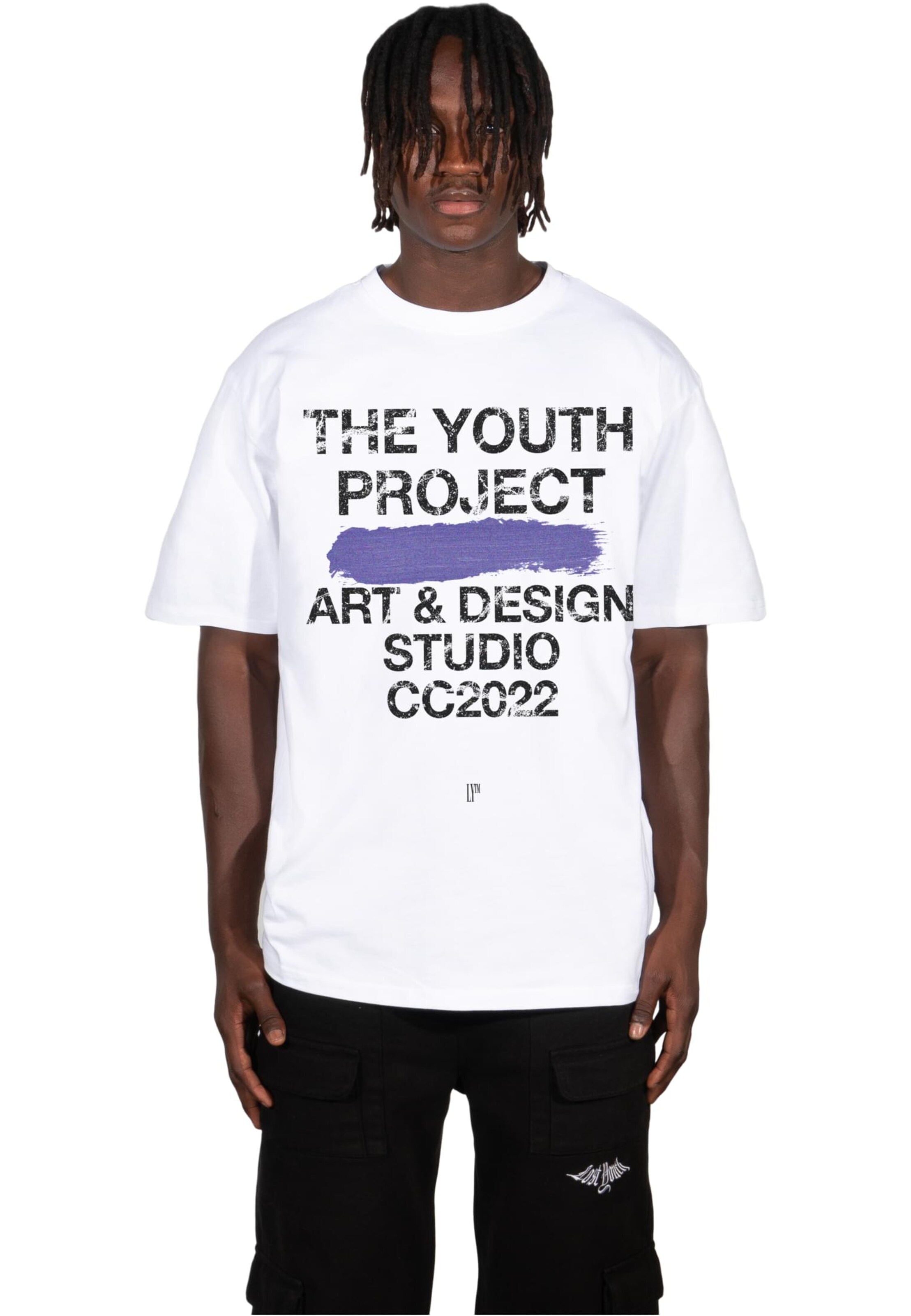 Lost Youth T-Shirt 'Youth Project' in Weiß: Vorderseite